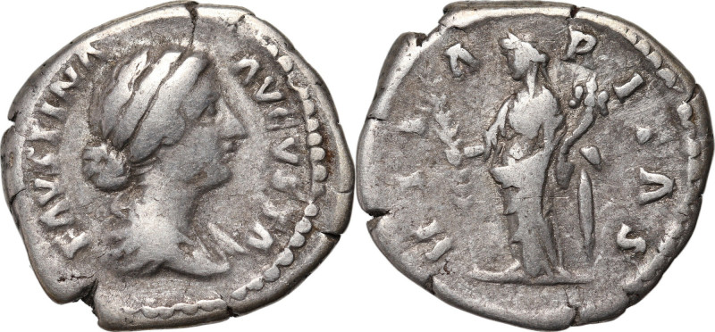 Roman Empire, Faustina II 161-175 (wife of Marcus Aurelius), Denar, Rome Weight ...