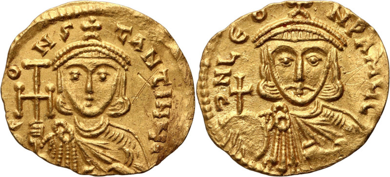 Byzantine Empire, Leo I and Constantine V 717-741, Tremissis, Constantinople Gol...