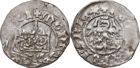 Władysław Jagiełło 1386-1434, półgrosz, Kraków, sygnatura AS