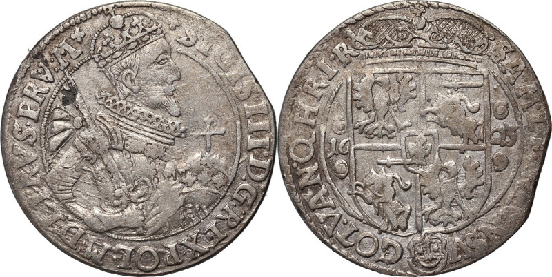 Zygmunt III Waza, ort 1623, Bydgoszcz Końcówka blachy. Reference: Kopicki 1279
...