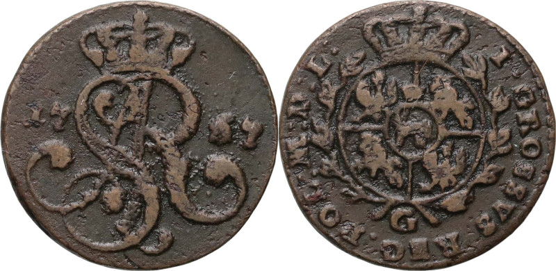 Stanisław August Poniatowski, grosz 1767 G, Kraków Reference: Kopicki 2188
Grad...