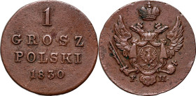 Królestwo Kongresowe, Mikołaj I, 1 grosz polski 1830 FH, Warszawa