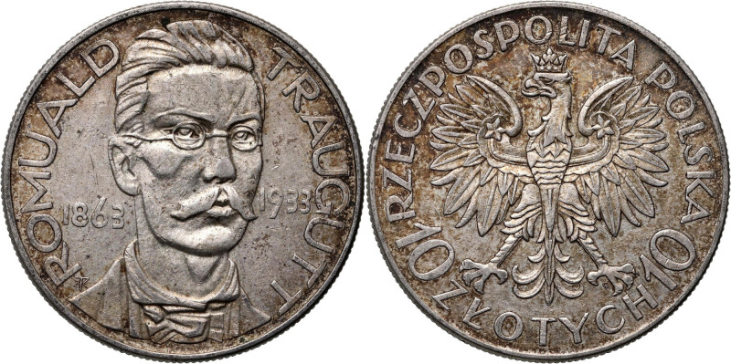 II RP, 10 złotych 1933, Warszawa, Romuald Traugutt Reference: Parchimowicz 122
...