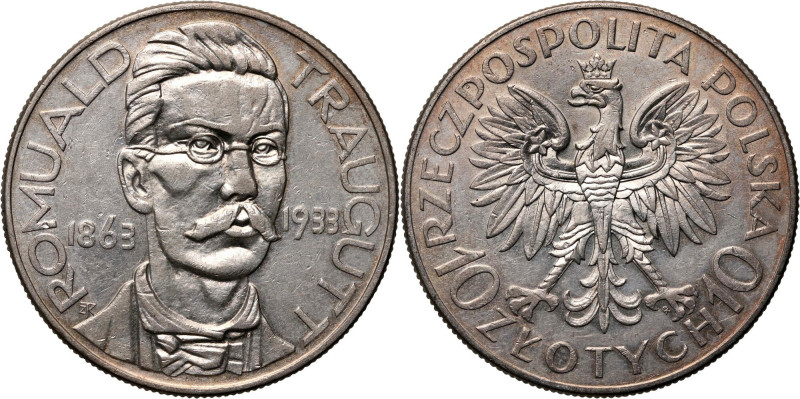 II RP, 10 złotych 1933, Warszawa, Romuald Traugutt Reference: Parchimowicz 122
...