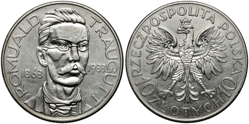 II RP, 10 złotych 1933, Warszawa, Romuald Traugutt Reference: Parchimowicz 122
...