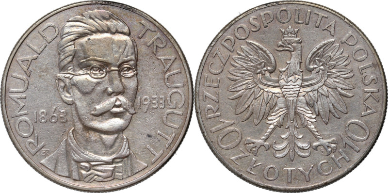 II RP, 10 złotych 1933, Warszawa, Romuald Traugutt Reference: Parchimowicz 122
...