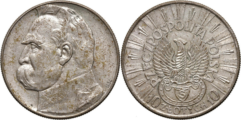 II RP, 10 złotych 1934 S, Warszawa, Józef Piłsudski - Orzeł Strzelecki Ładnie za...