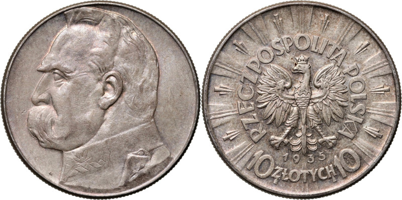 II RP, 10 złotych 1935, Warszawa, Józef Piłsudski Reference: Parchimowicz 124b
...