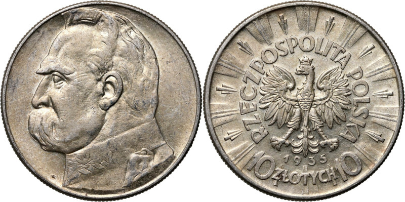 II RP, 10 złotych 1935, Warszawa, Józef Piłsudski Reference: Parchimowicz 124b
...