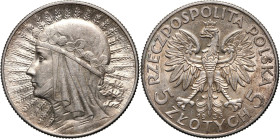 II RP, 5 złotych 1933, Warszawa, Głowa Kobiety
