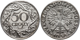 Generalna Gubernia, 50 groszy 1938, Warszawa, żelazo niklowane