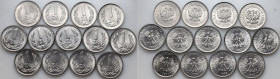 PRL, zestaw 13 x 1 złoty z lat 1970-1988