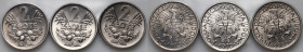 PRL, zestaw 3 x 2 złote z lat 1960-1973, Jagody