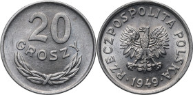 PRL, 20 groszy 1949, aluminium
