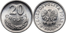 PRL, 20 groszy 1949, aluminium
