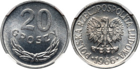PRL, 20 groszy 1966