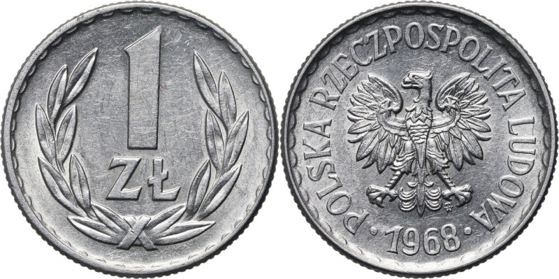 PRL, 1 złoty 1968 Rzadki rocznik w ładnym stanie.
Reference: Parchimowicz 213e...