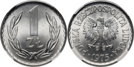 PRL, 1 złoty 1975, Druga najwyższa nota w NGC