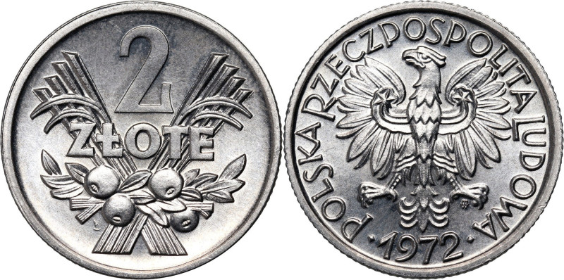 PRL, 2 złote 1972, Jagody Bardzo ładne. Reference: Parchimowicz 216f
Grade: UNC...