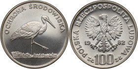 PRL, 100 złotych 1982, Bocian