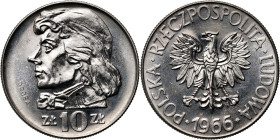 PRL, 10 złotych 1966, Tadeusz Kościuszko, PRÓBA, nikiel