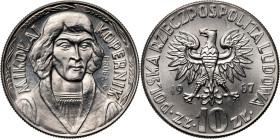 PRL, 10 złotych 1967, Mikołaj Kopernik, PRÓBA, nikiel