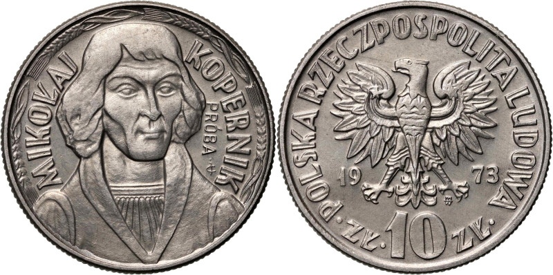 PRL, 10 złotych 1973, Mikołaj Kopernik, PRÓBA, nikiel Nakład: 500 szt. Reference...