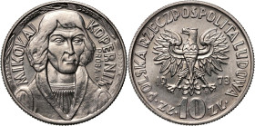 PRL, 10 złotych 1973, Mikołaj Kopernik, PRÓBA, nikiel