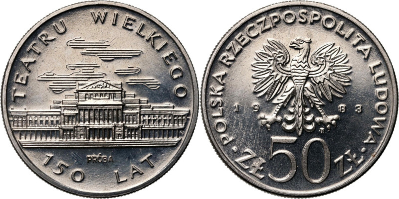 PRL, 50 złotych 1983, Teatr Wielki, PRÓBA, Nikiel Nakład 500 sztuk.
Reference: ...