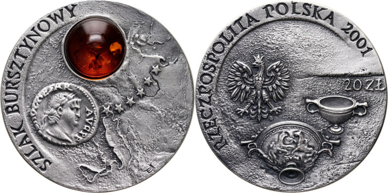 III RP, 20 złotych 2001, Szlak bursztynowy Reference: Parchimowicz 846
Grade: U...