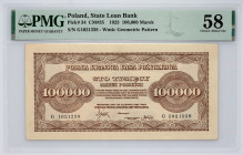 II RP, 100000 marek polskich 30.08.1923, seria G