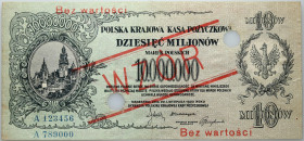 II RP, 10000000 marek polskich 20.11.1923, seria A WZÓR