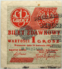 II RP, 1 grosz 28.04.1924, Bilet zdawkowy, seria AP
