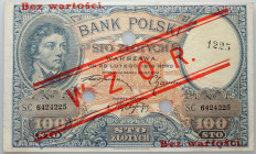 II RP, 100 złotych 28.02.1919, seria S.C. WZÓR