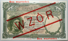II RP, 5000 złotych 28.02.1919, seria S.A. WZÓR