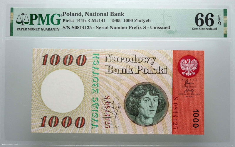 PRL, 1000 złotych 29.10.1965, seria S Numer 0814125. Reference: Miłczak 141
Gra...