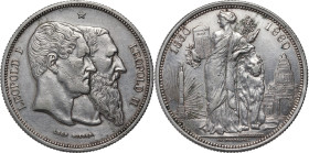Belgium, Leopold II, 5 Francs 1880, 50 Years of Belgium