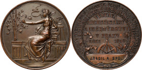 Bohemia, medal 1898, Architecture Exhibition, Prague