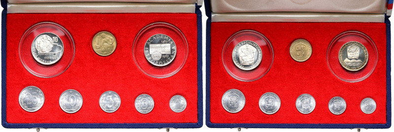 Czechoslovakia, set of 8 coins, 1962-1969 Set includes 8 coins. Two of them stru...