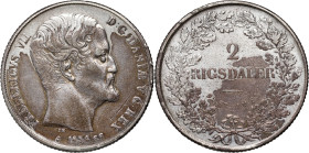 Denmark, Frederik VII, 2 Rigsdaler 1854 FF, Altona