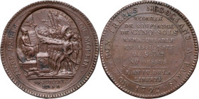 France, Republic, 5 Sols 1792, Monneron Freres, Paris