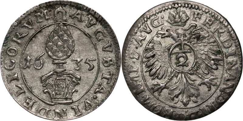 Germany, Augsburg, 2 Kreuzer 1635 Reference: Forster 255
Grade: XF 

Germany