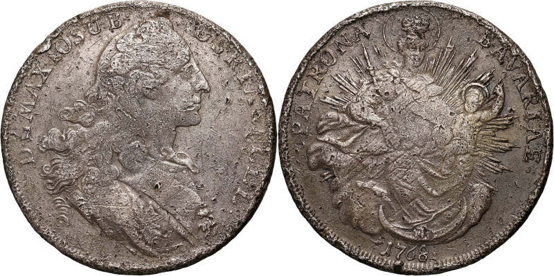 Germany, Bavaria, Maximilian III Joseph, Thaler 1768, Monachium Silver 27,42 g.&...