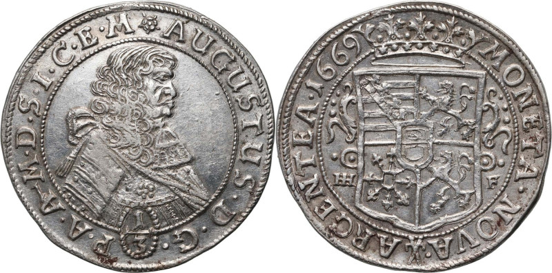 Germany, Magdeburg, August von Sachsen-Weissenfels, 1/3 Taler 1669 HHF, Halle Ni...