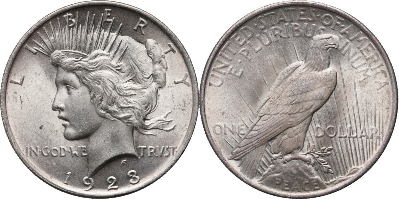 USA, Dollar 1923, Philadelphia, Peace Dollar Nice coin.
 Bardzo ładnie zachowan...