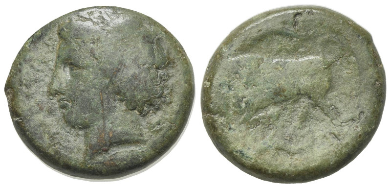 Sicily, Syracuse. Agathokles (317-289 BC). Æ Hemilitron (22mm, 10.47g, 1h), c. 3...