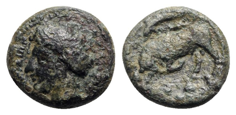 Sicily, Syracuse. Agathokles (317-289 BC). Æ (16mm, 3.90g, 9h), c. 317-310. Head...