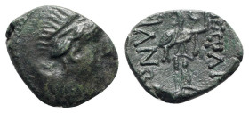 Thrace, Mesambria, c. 275/50-175 BC. Æ (20mm, 3.78g, 11h). Diademed female head r. R/ Athena Promachos l. Topalov, Messambria 16; SNG BM Black Sea 280...