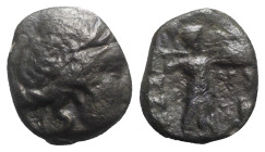 Thessaly, Thessalian League, c. 196-27 BC. Æ (18mm, 6.48g, 12h). Laureate head of Apollo r. R/ Athena Itonia advancing r.; monogram before. Cf. BCD Th...