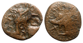 Skythia, Olbia. Pseudo-autonomous issue, c. late 1st century AD. Æ (25mm, 7.09g, 5h). Laureate head r.; c/m: winged caduceus and Δ. R/ Eagle standing ...